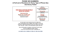 Desktop Screenshot of phonesexnumberlist.com
