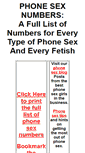 Mobile Screenshot of phonesexnumberlist.com